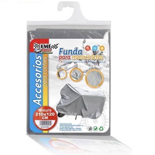 Funda para moto impermeable a Prueba de Polvo Anti-UV 210x120 cm gris - imagen 4