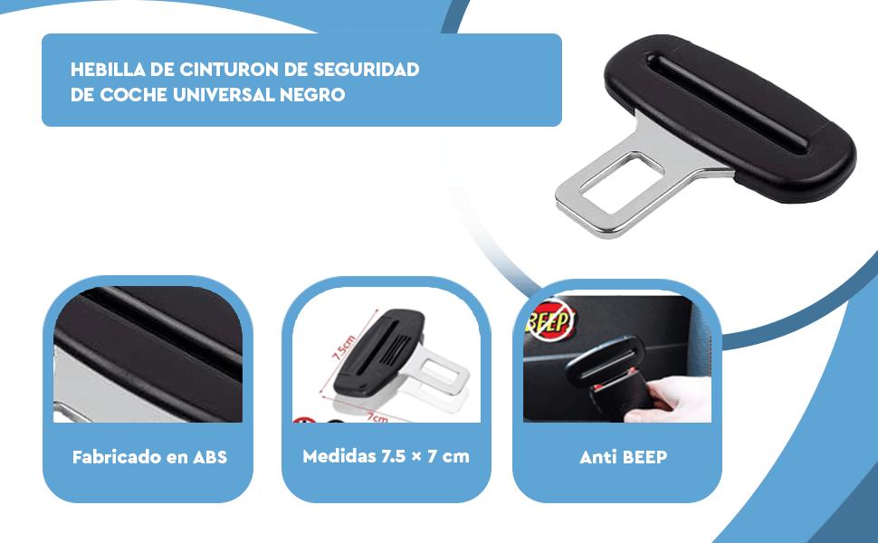 Banner - Hebilla de cinturon de seguridad de coche universal negro