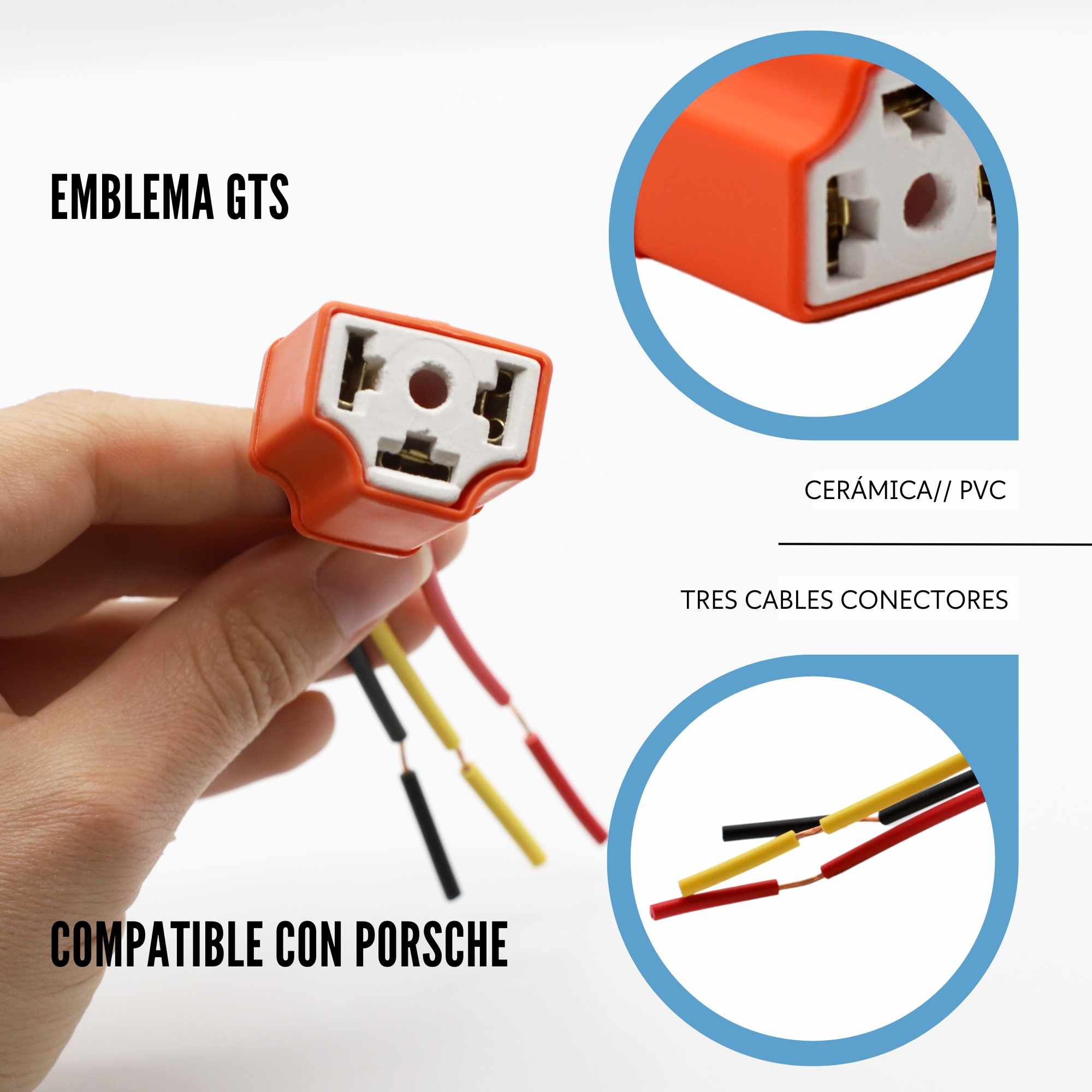 Conector H4 para faros del coche naranja - imagen 3