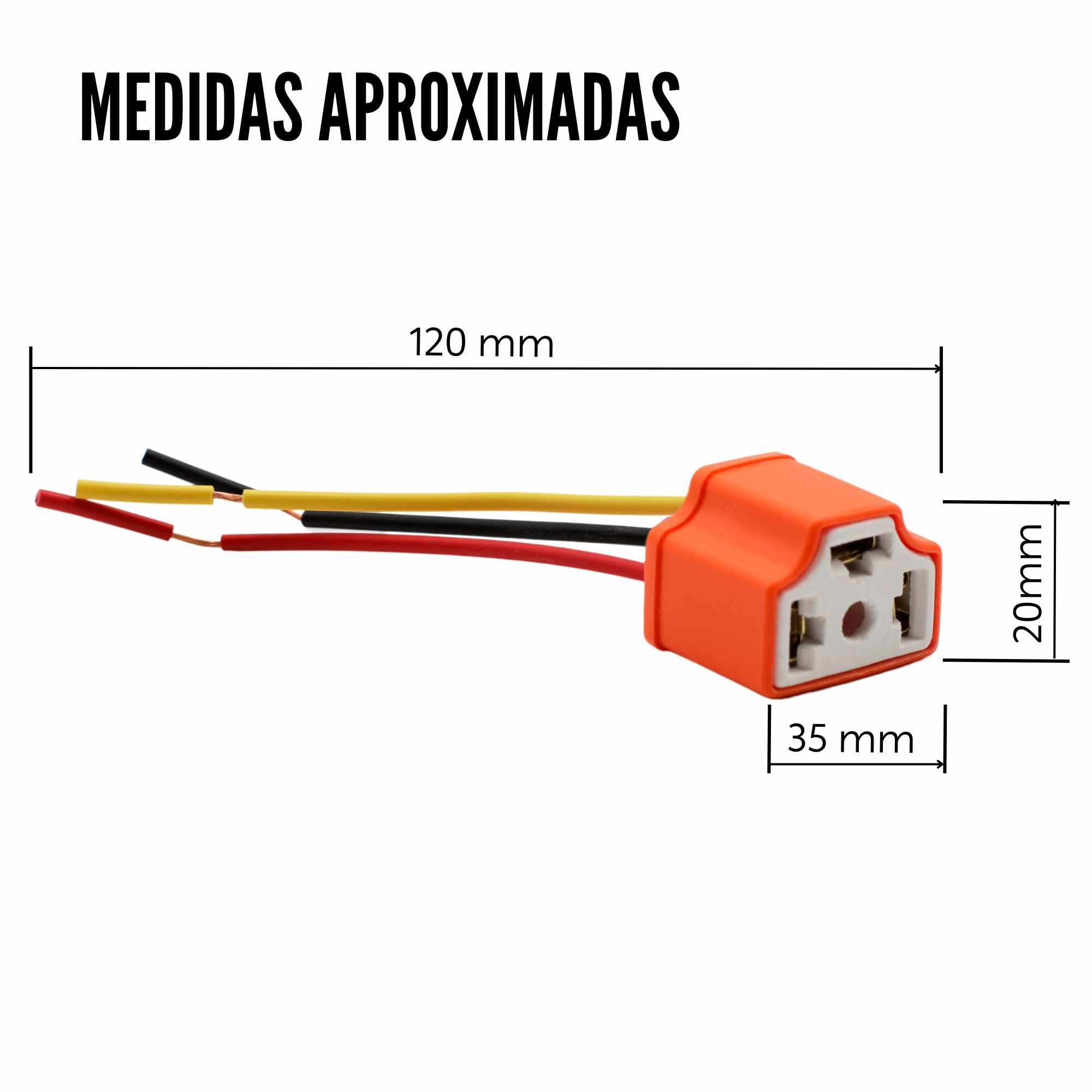 Conector H4 para faros del coche naranja - imagen 4