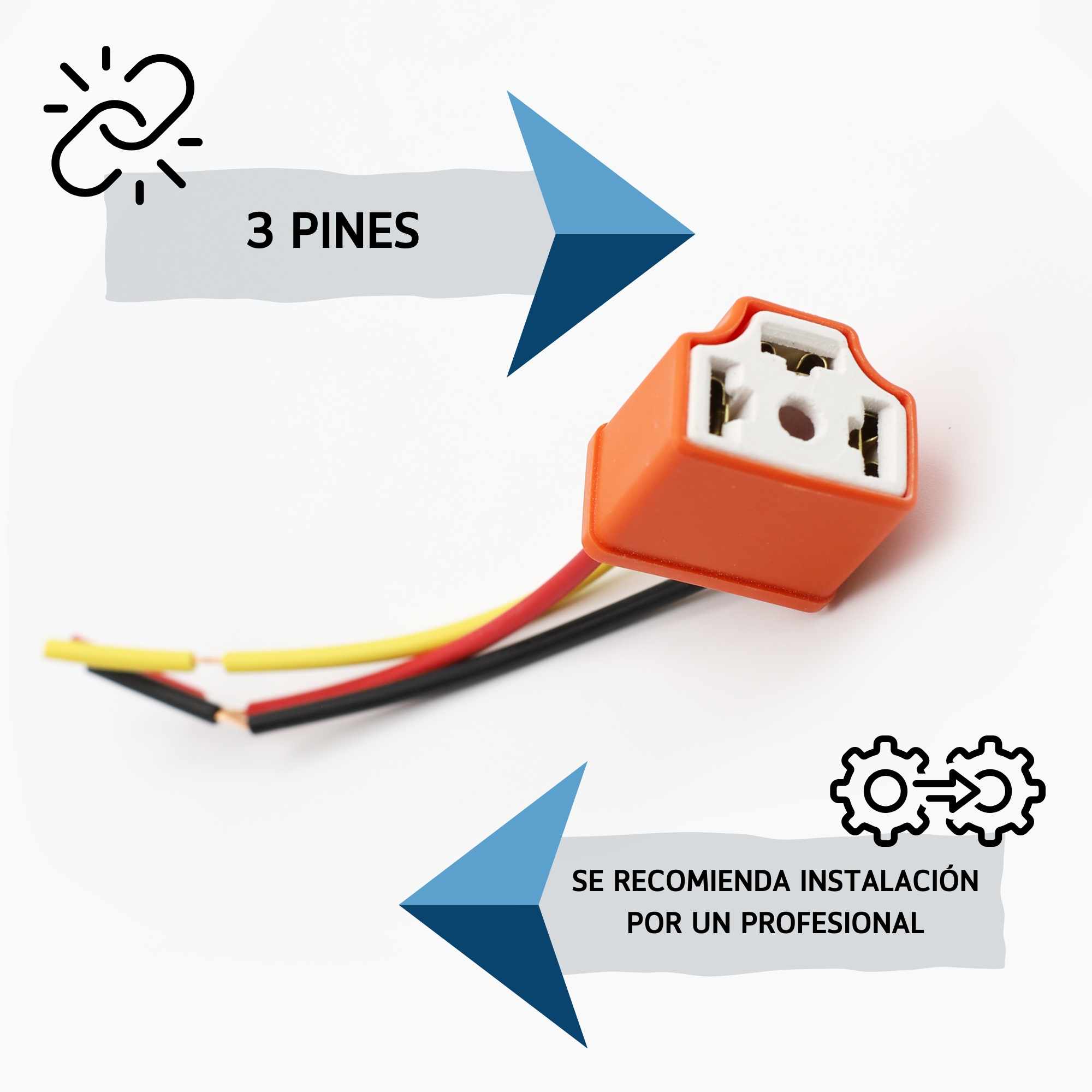 Conector H4 para faros del coche naranja - imagen 6
