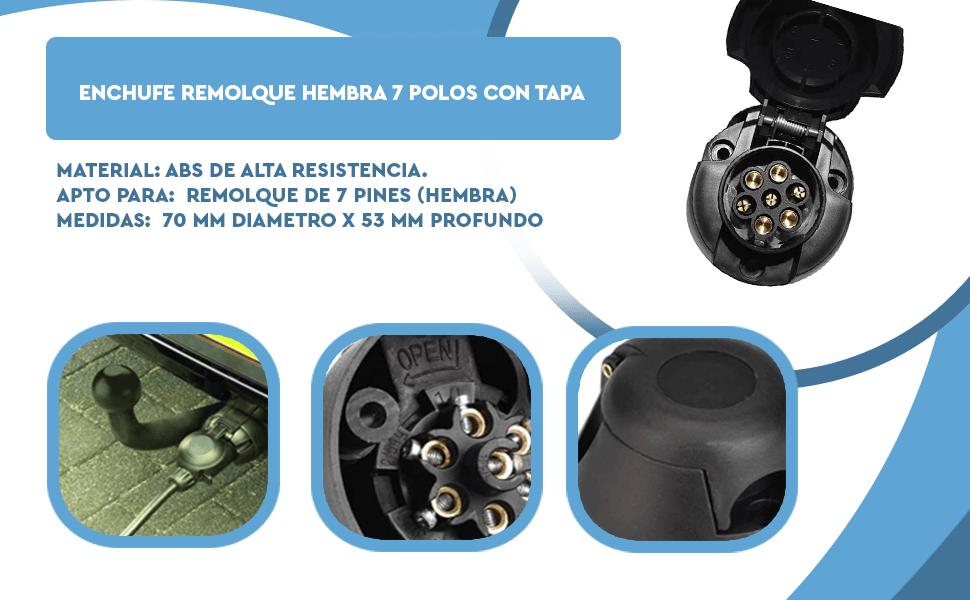 Banner - Enchufe Remolque Hembra 7 Polos con tapa