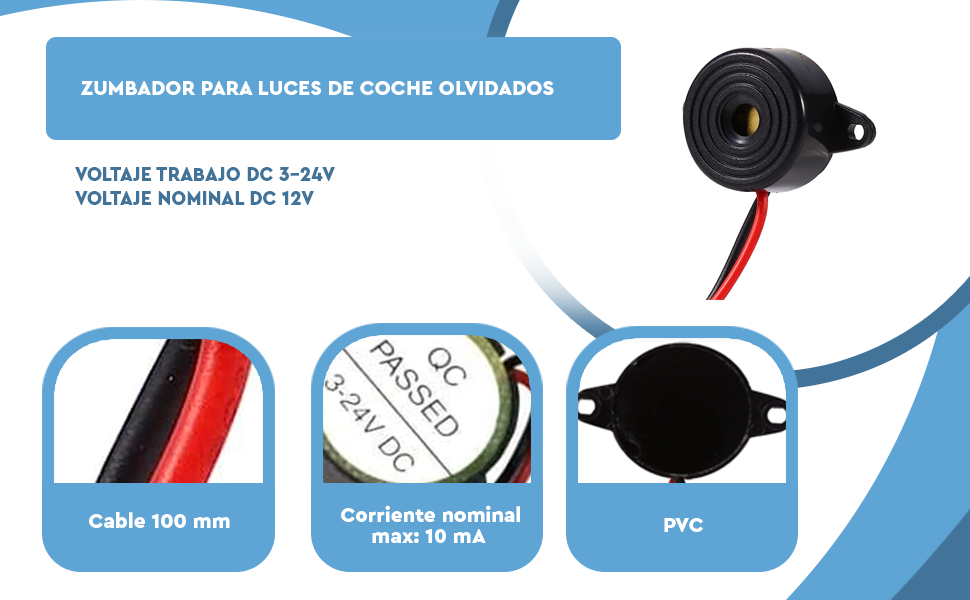 Banner - Zumbador para luces de coche olvidados 3-24V DC