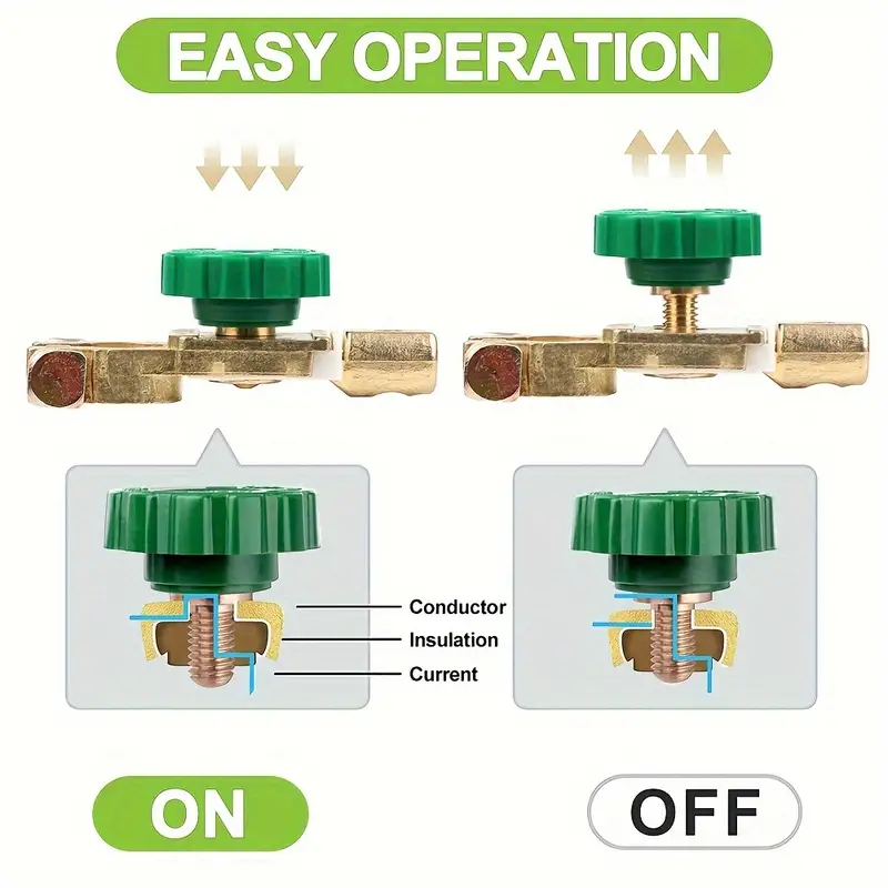 Interruptor desconexion del Aislador de la bateria 6V-24V dorado - imagen 7