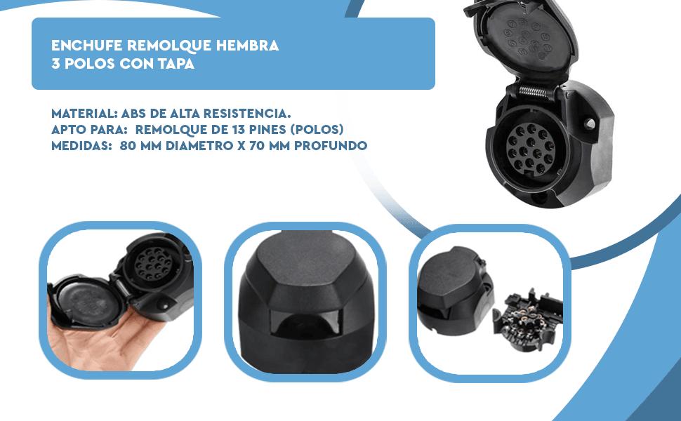 Banner - Enchufe Remolque Hembra 13 Polos con tapa
