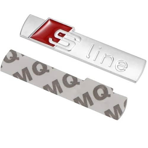 Emblema Adhesivo S Line para puerta compatible con Audi Plateado mate - imagen 2