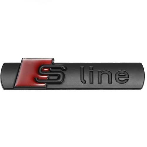Emblema Adhesivo S Line para puerta compatible con Audi negro mate - imagen 1