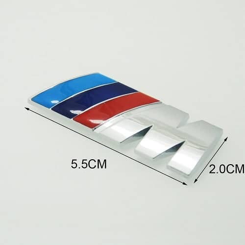 Emblema Adhesivo Logo M para puerta compatible con BMW plateado 5.5 cm x 2 cm - imagen 3