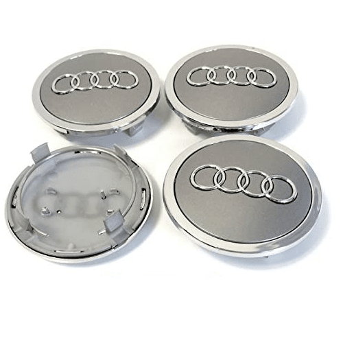 Embellecedor para llanta compatible con Audi 69 mm (4 uds) plateado - imagen 1