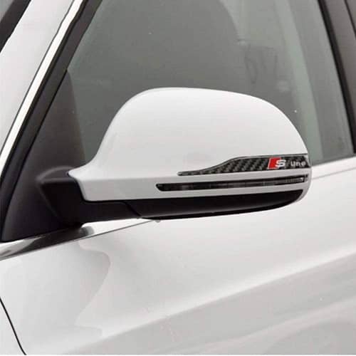Emblema Adhesivo S Line para espejo retrovisor compatible con Audi (2 uds) negro - imagen 4