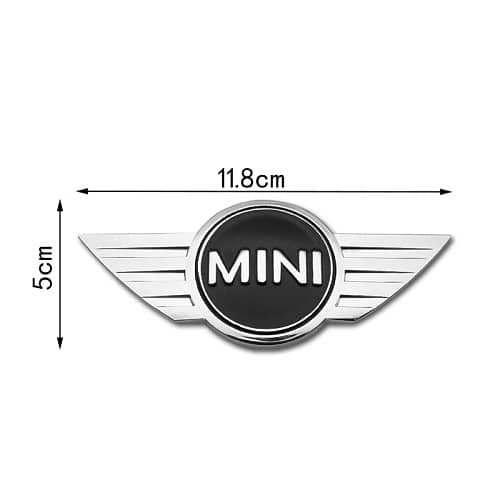 Emblema Adhesivo para capo o maletero compatible con mini plateado - imagen 4