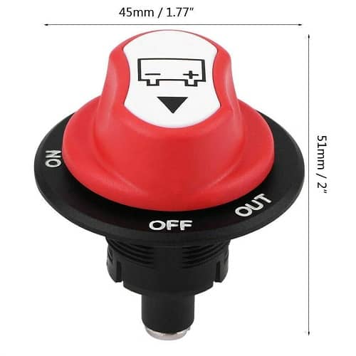 Interruptor aislador de bateria de coche apagado 3 Posiciones 12/32 V 100A - imagen 2