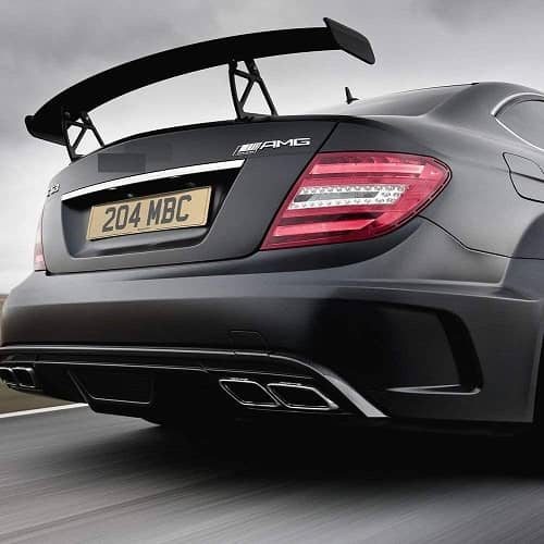 Emblema Adhesivo plastico AMG para maletero compatible con Mercedes plateado - imagen 1