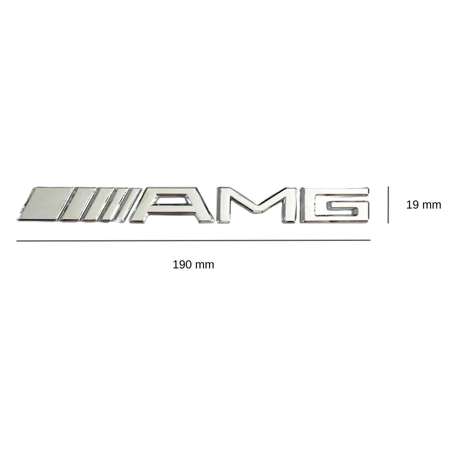 Emblema Adhesivo plastico AMG para maletero compatible con Mercedes plateado - imagen 2
