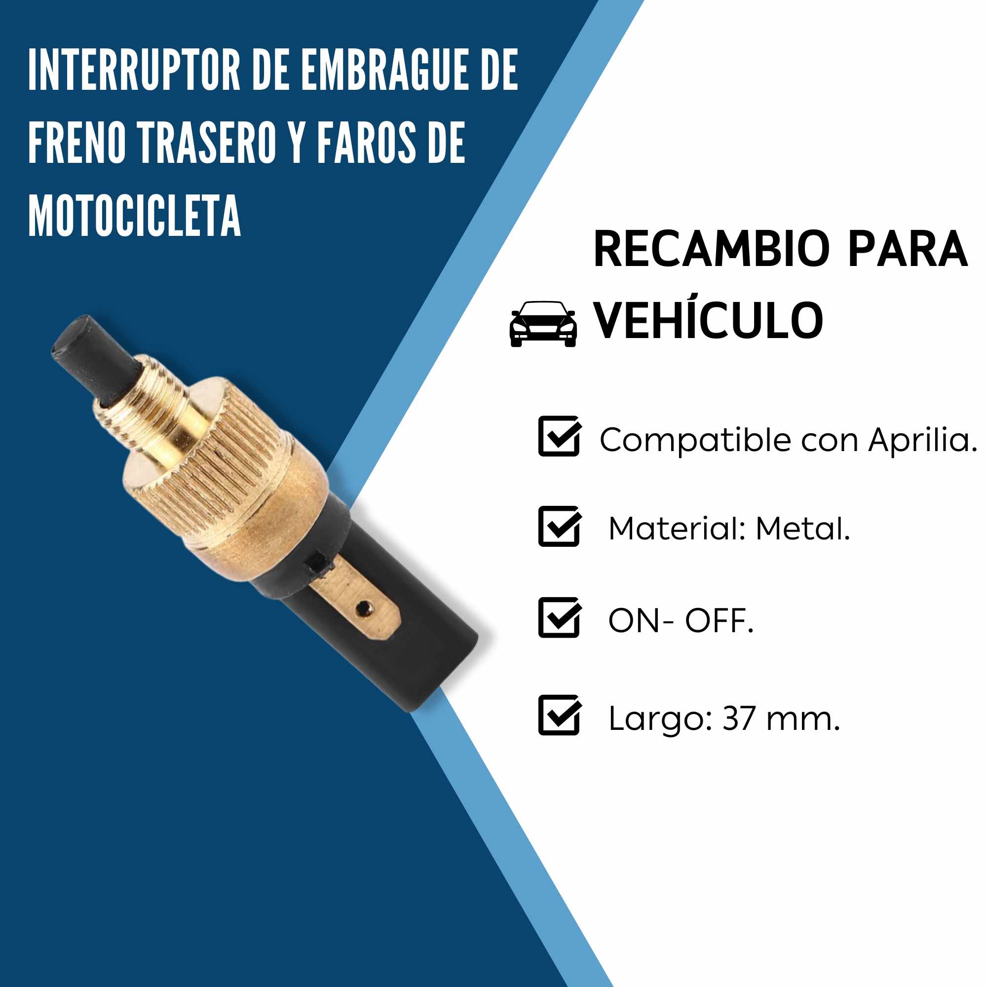 Interruptor de embrague de freno trasero y faros de moto - imagen 2