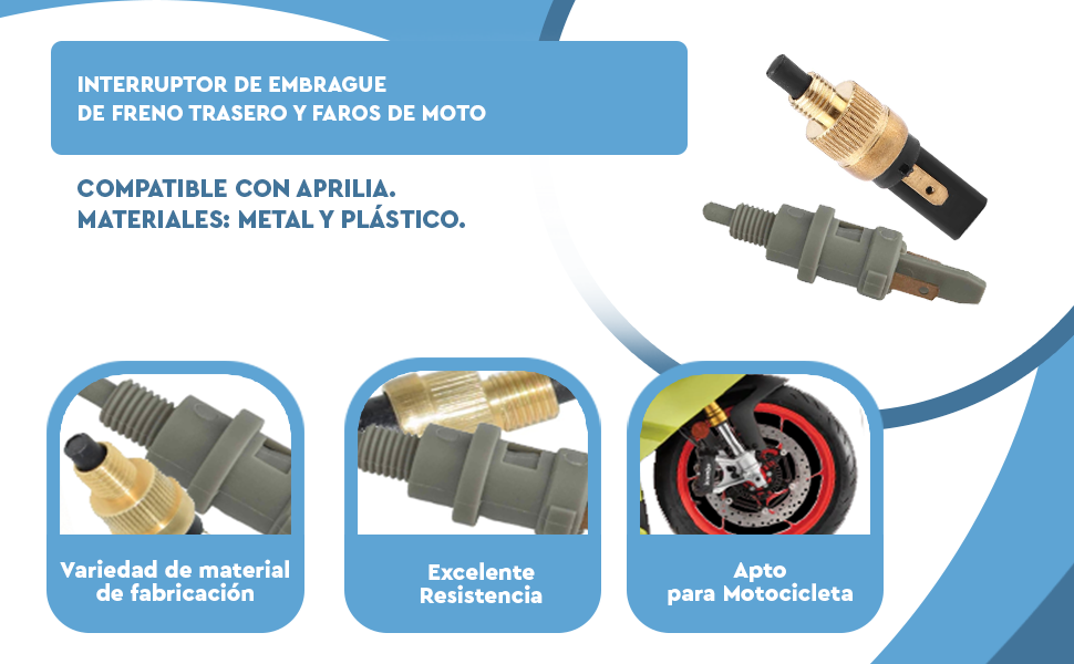 Banner - Interruptor de embrague de freno trasero y faros de moto