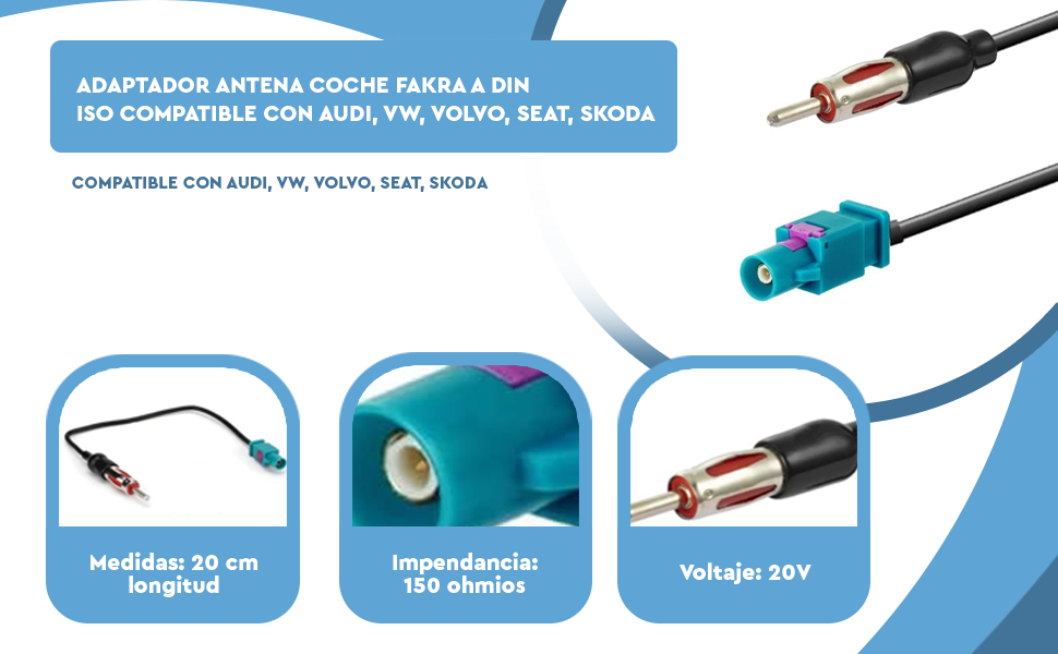 Banner - Adaptador de antena ISO  FAKRA a DIN C1871
