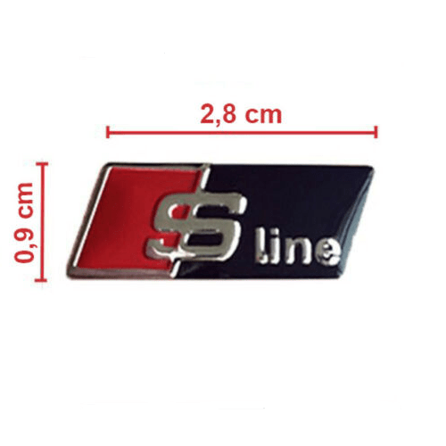 Emblema Adhesivo S Line para volante compatible con Audi negro - imagen 2