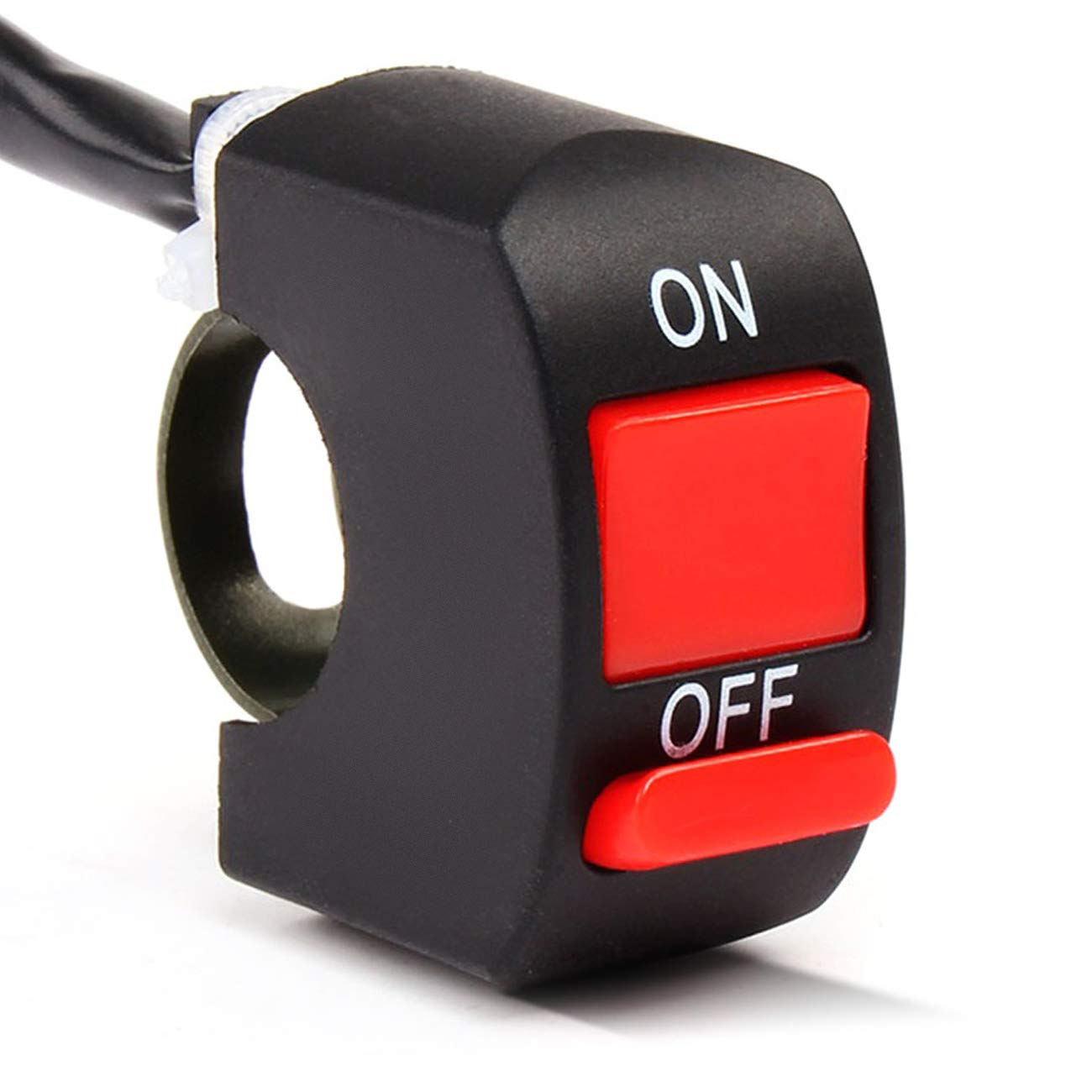 Interruptor luces antiniebla para manillar de moto 12 V CC negro - imagen 1