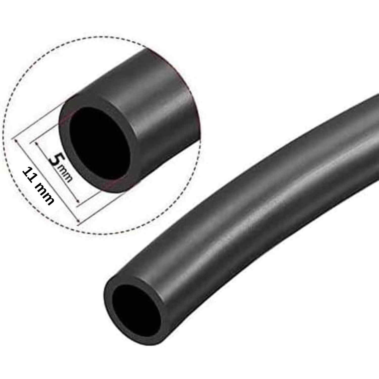 Manguera de combustible para moto 5x9 mm 100 cm negro - imagen 1