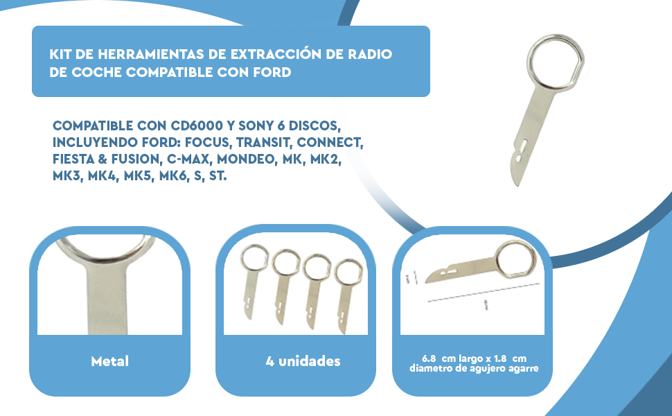 Banner - Kit herramientas desmontar salpicadero radio coche