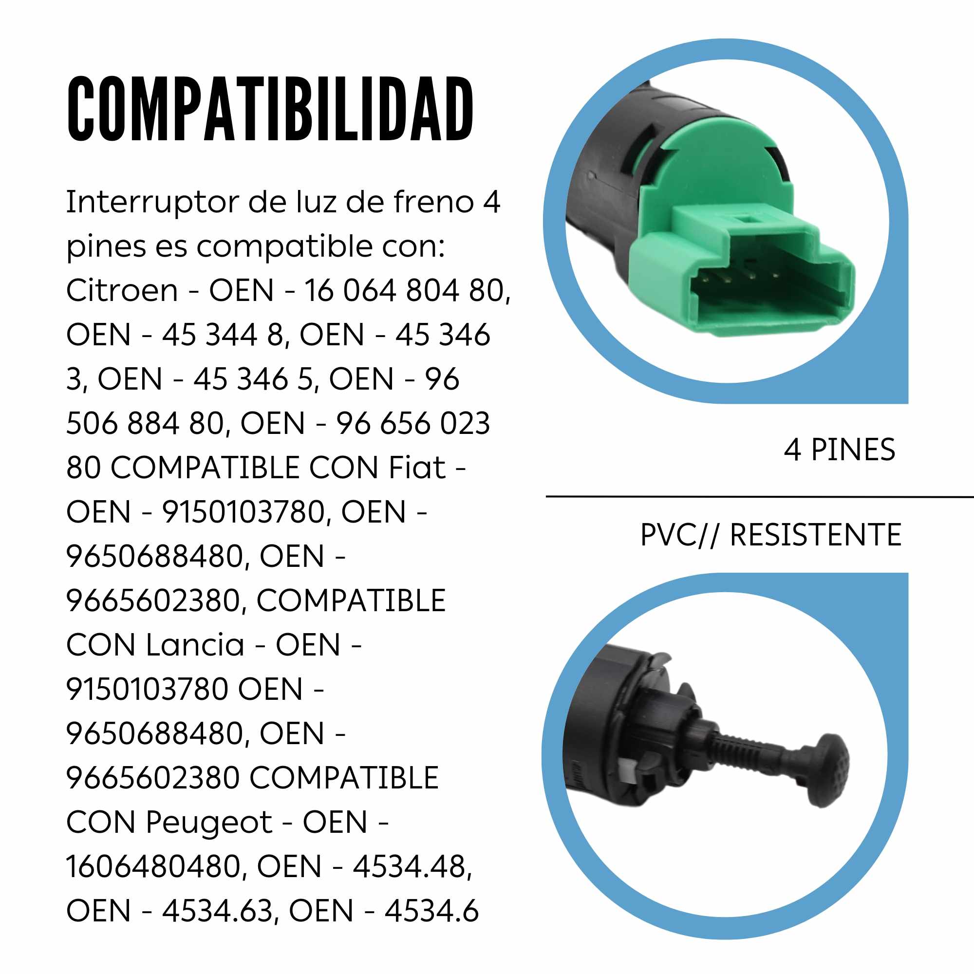 Interruptor de luz de freno 4 pines - imagen 5