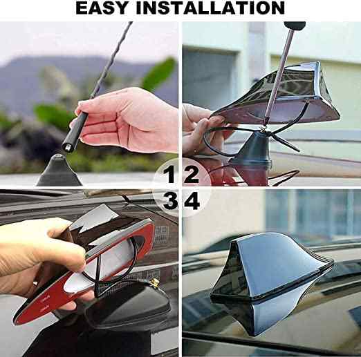 Antena coche estilo aleta tiburon universal negro - imagen 4