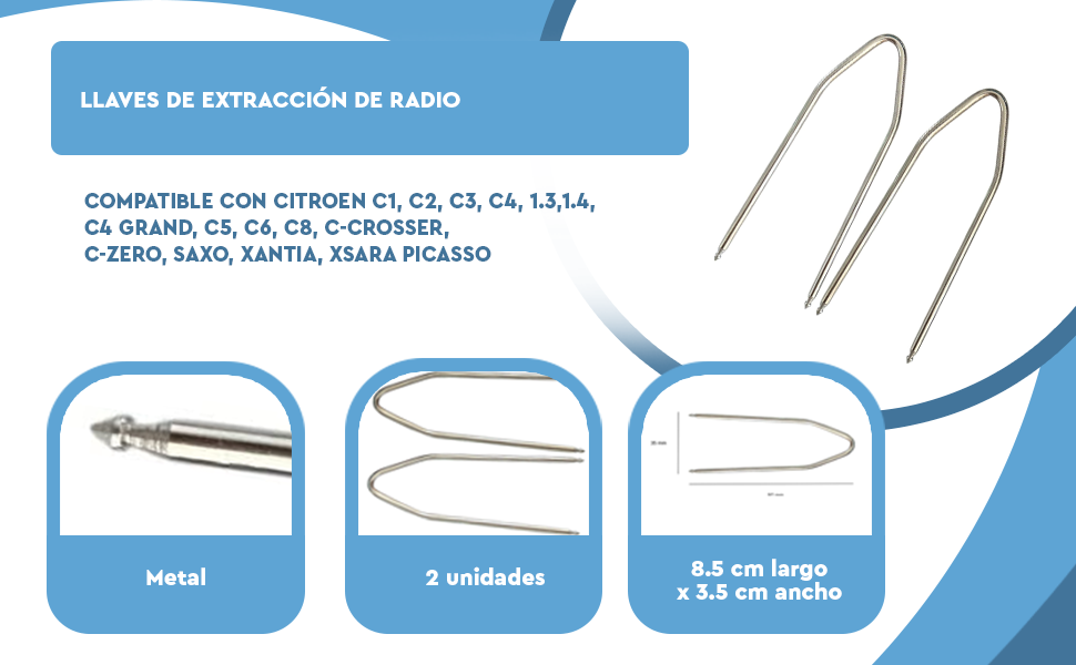 Banner - Herramientas de llave de extracción de radio (2 uds)