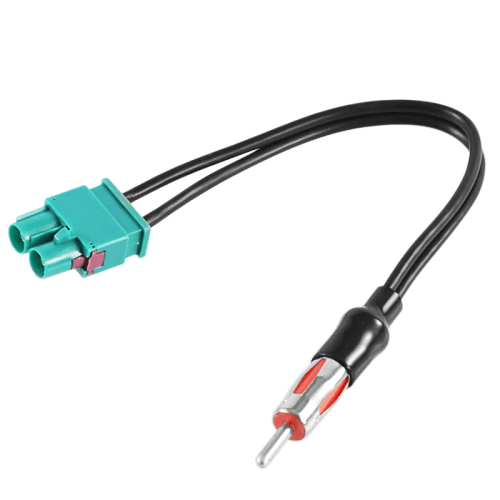 Adaptador antena coche doble Fakra a DIN ISO compatible con Audi, VW, Volvo, Seat, Skoda - imagen 1