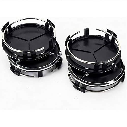 Embellecedor para llanta compatible con Mercedes 75 mm (4 uds) negro - imagen 2