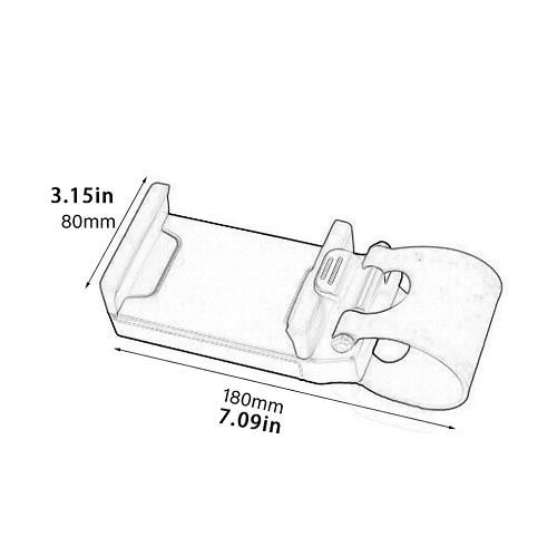 Soporte de telefono para volante de coche negro - imagen 2
