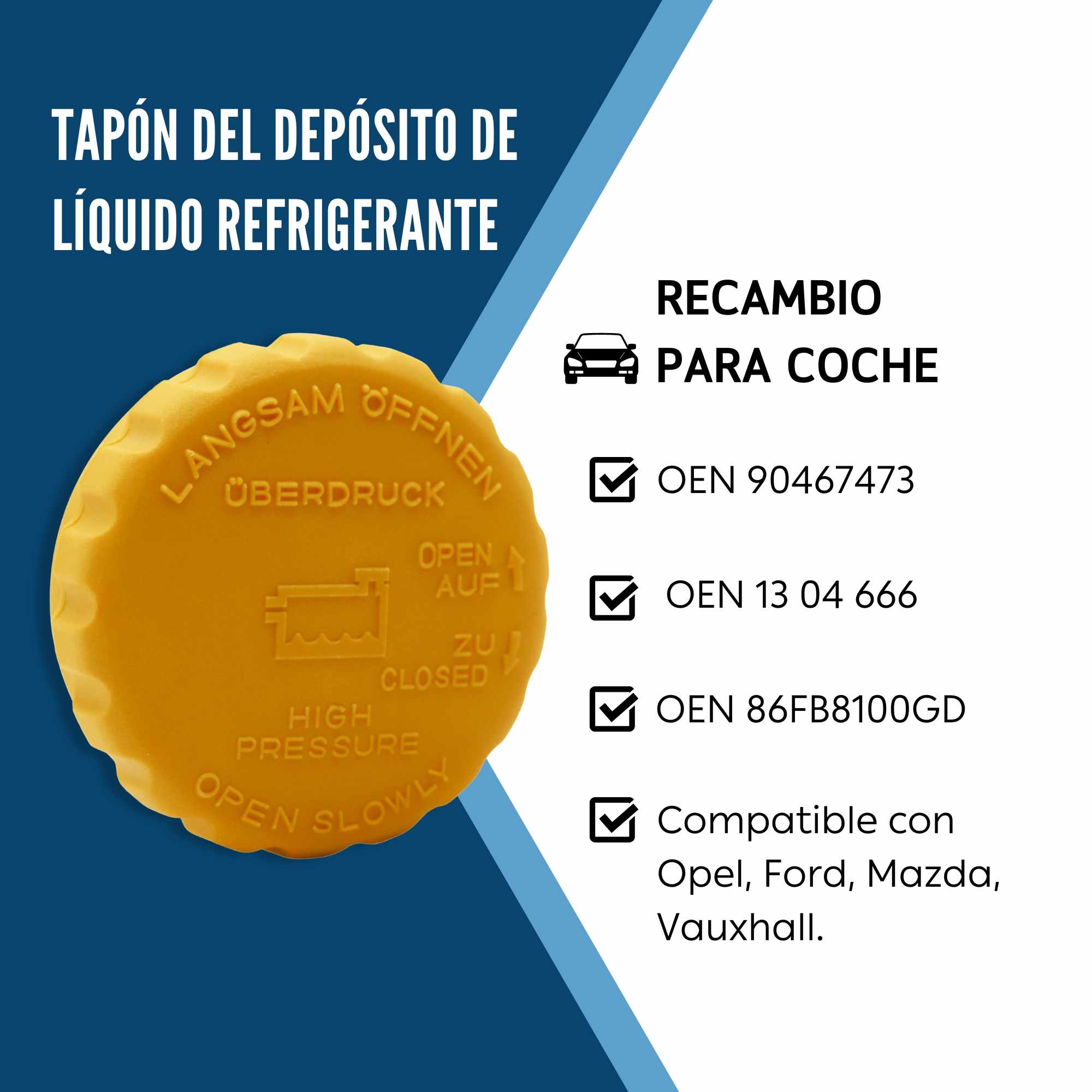 Tapon del deposito de liquido refrigerante amarillo - imagen 3