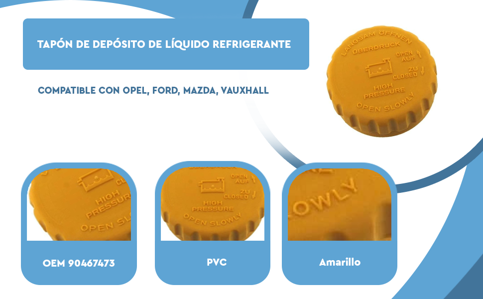 Banner - Tapon del deposito de liquido refrigerante amarillo