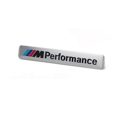 Emblema adhesivo performance para interior compatible con BMW plateado - imagen 1
