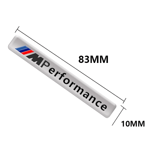 Emblema adhesivo performance para interior compatible con BMW plateado - imagen 3
