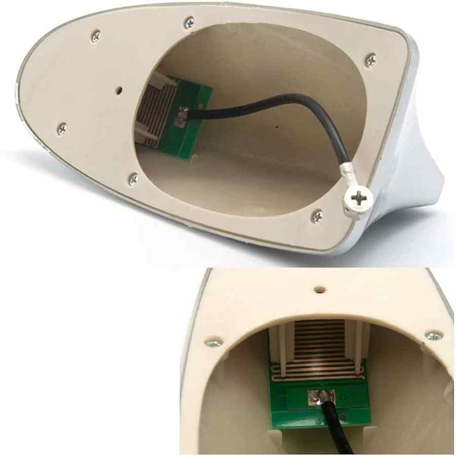 Antena coche estilo aleta tiburon universal blanco - imagen 1