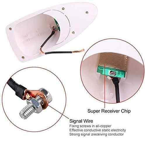 Antena coche estilo aleta tiburon universal blanco - imagen 6