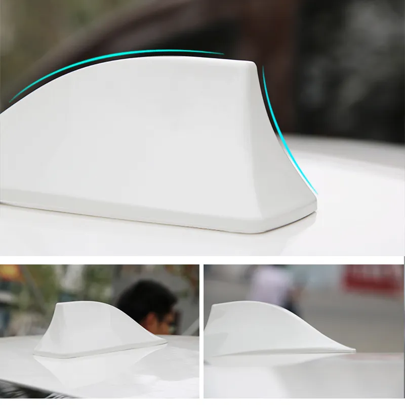 Antena coche estilo aleta tiburon universal blanco - imagen 3