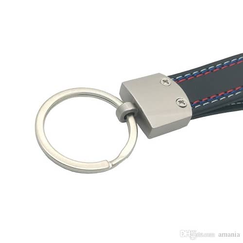 Llavero compatible con BMW de metal y piel cromado - imagen 3