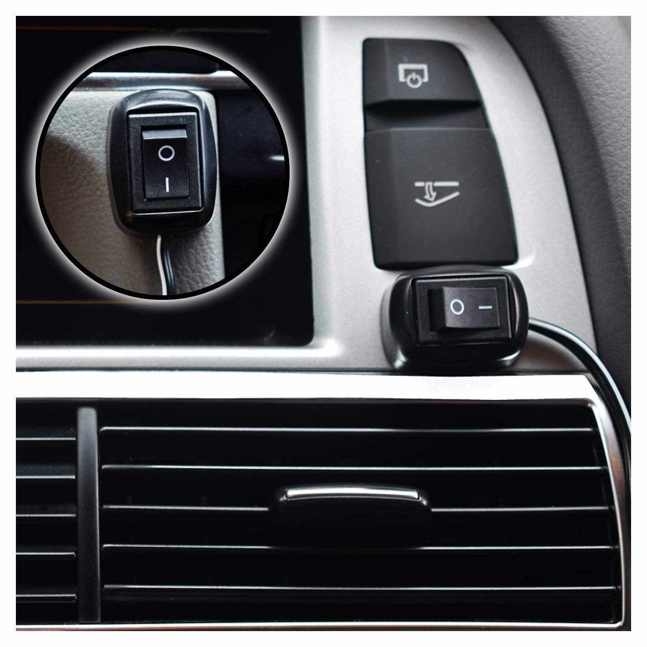 Interruptor de coche DIY en forma de gota de agua 12V negro - imagen 2