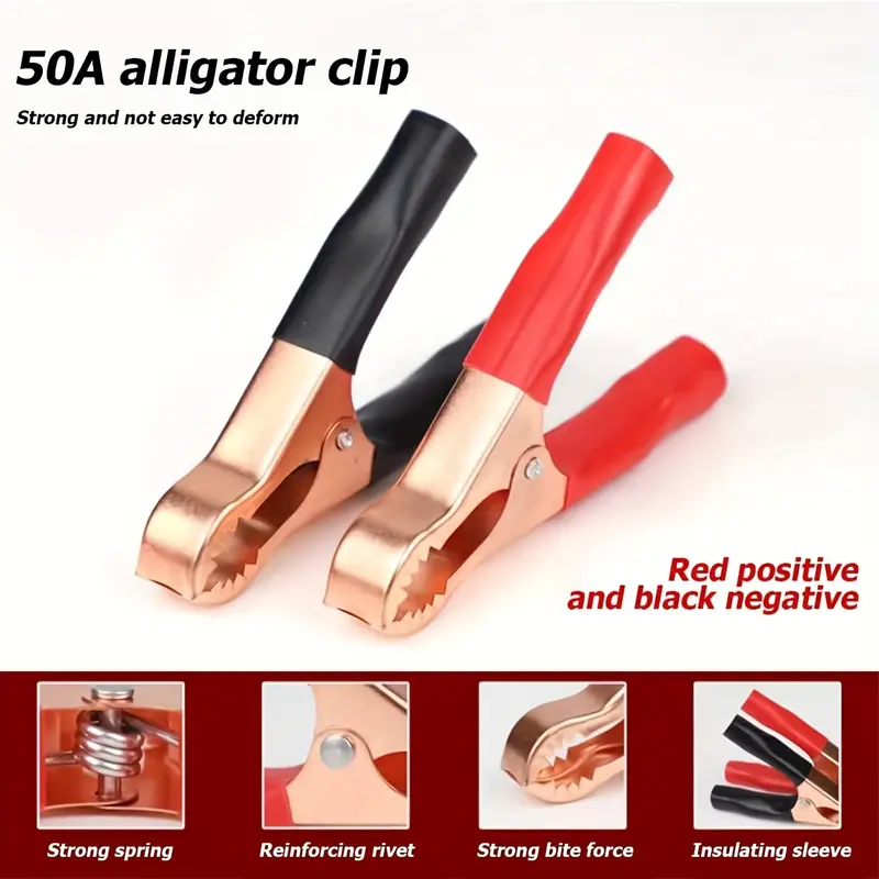 Pinzas de cocodrilo para bateria  coche 50A - imagen 6