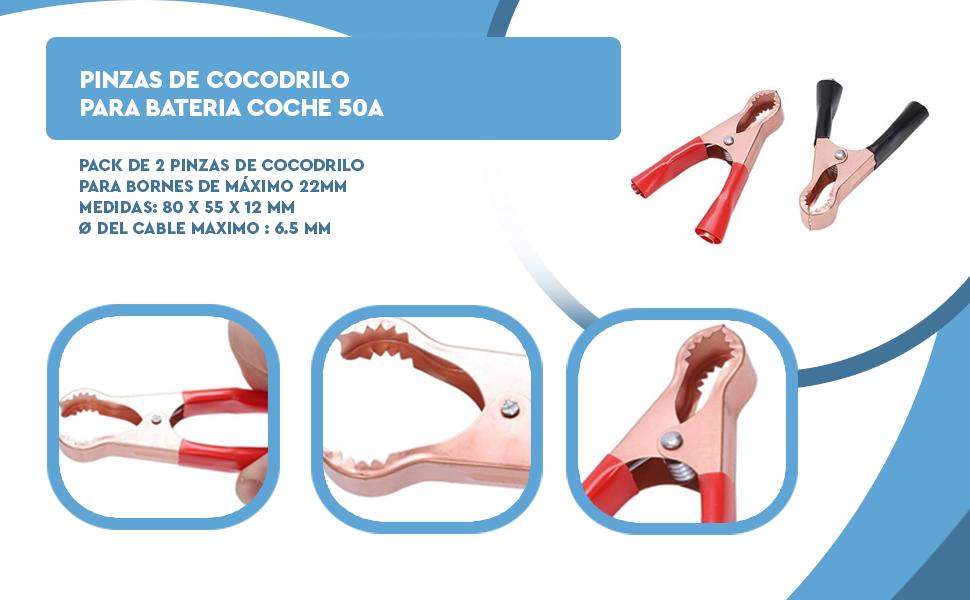 Banner - Pinzas de cocodrilo para bateria  coche 50A
