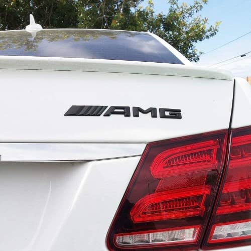 Emblema Adhesivo plastico AMG para maletero compatible con Mercedes negro - imagen 1