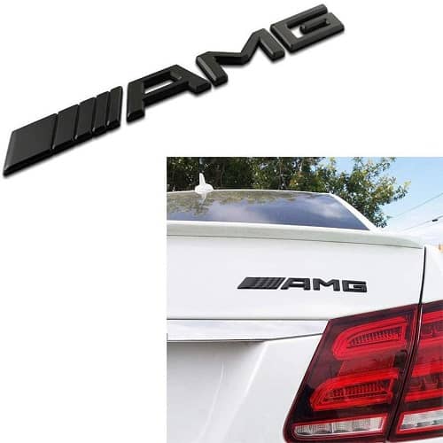 Emblema Adhesivo plastico AMG para maletero compatible con Mercedes negro - imagen 2