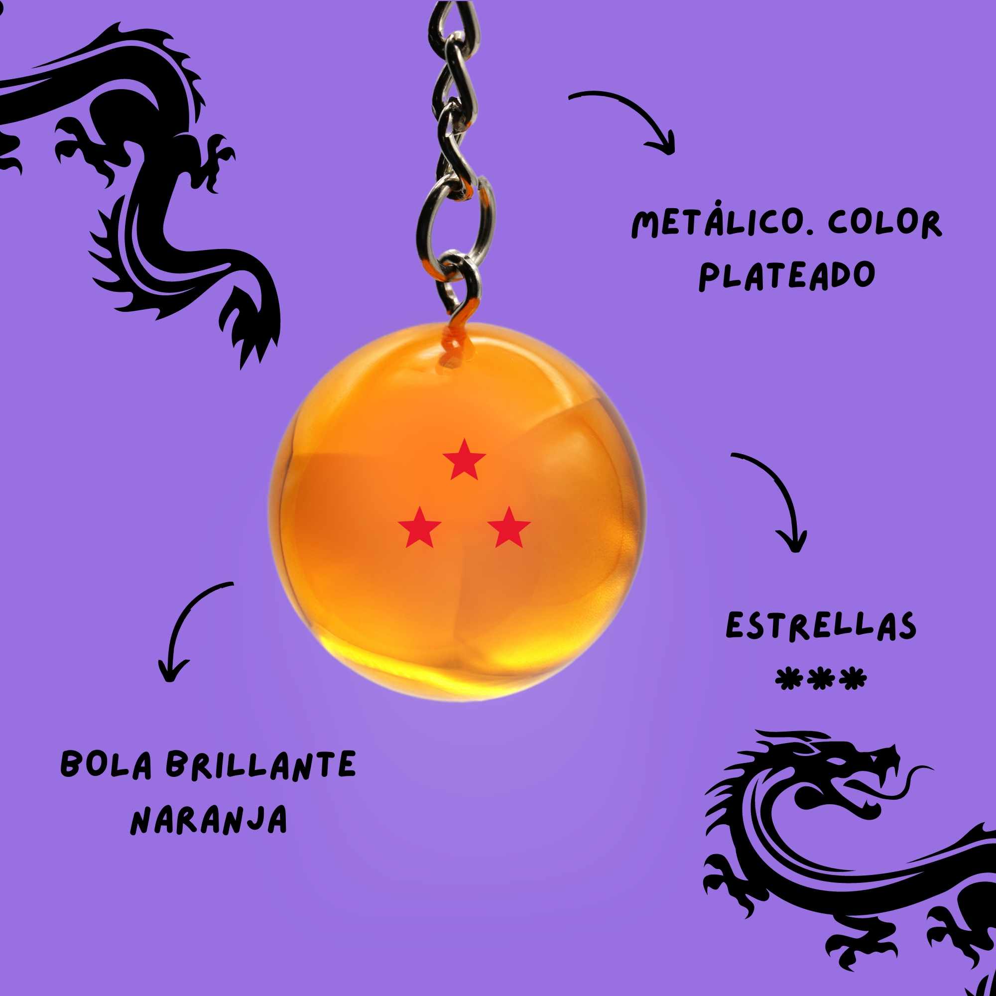 Llavero Dragon Ball Z de 3 estrellas - imagen 5