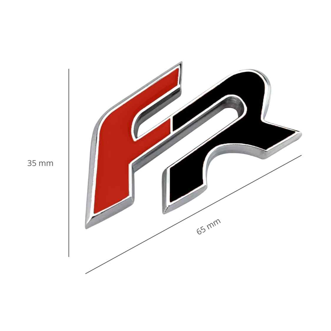 Emblema FR para trasero compatible con Seat rojo negro - imagen 2