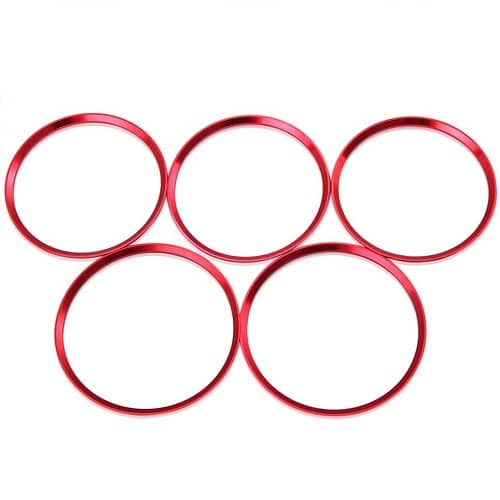 Anillo decorativo salida del aire del coche compatible con Mercedes rojo - imagen 2