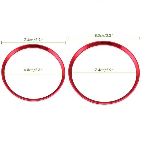 Anillo decorativo salida del aire del coche compatible con Mercedes rojo - imagen 3