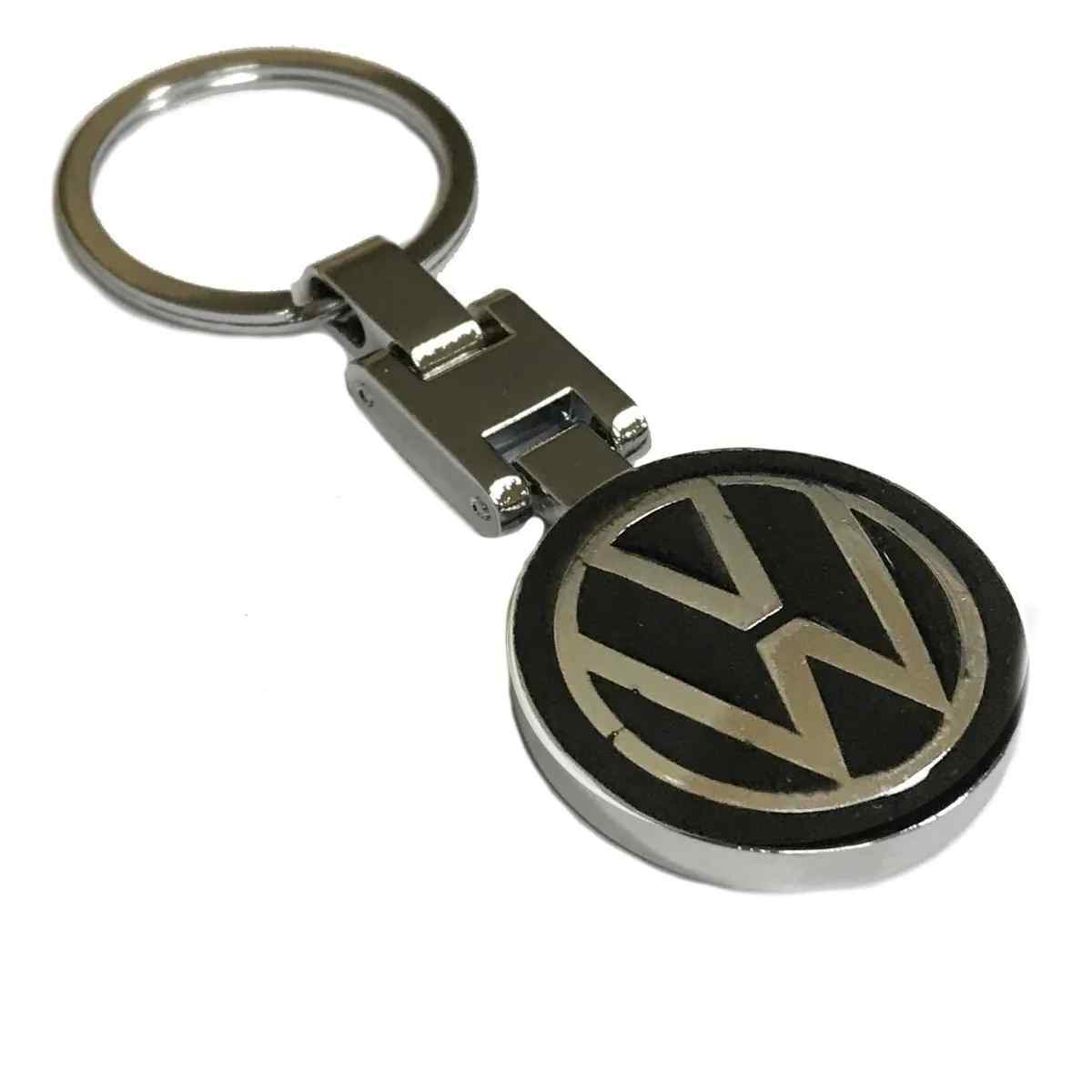 Llavero metalico compatible con Volkswagen 37 mm negro