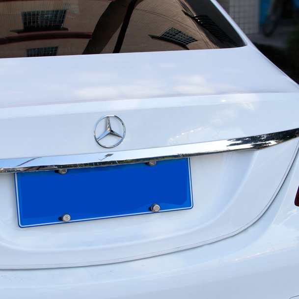 Emblema plastico adhesivo 90 mm compatible con Mercedes plateado brillo - imagen 3